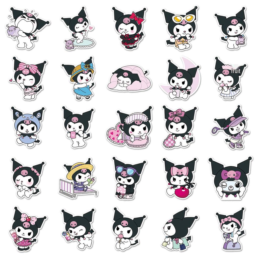 Kuromi Stickers: 50 Cute, Waterproof Decorative Stickers for Laptops, Phones, and Cups
