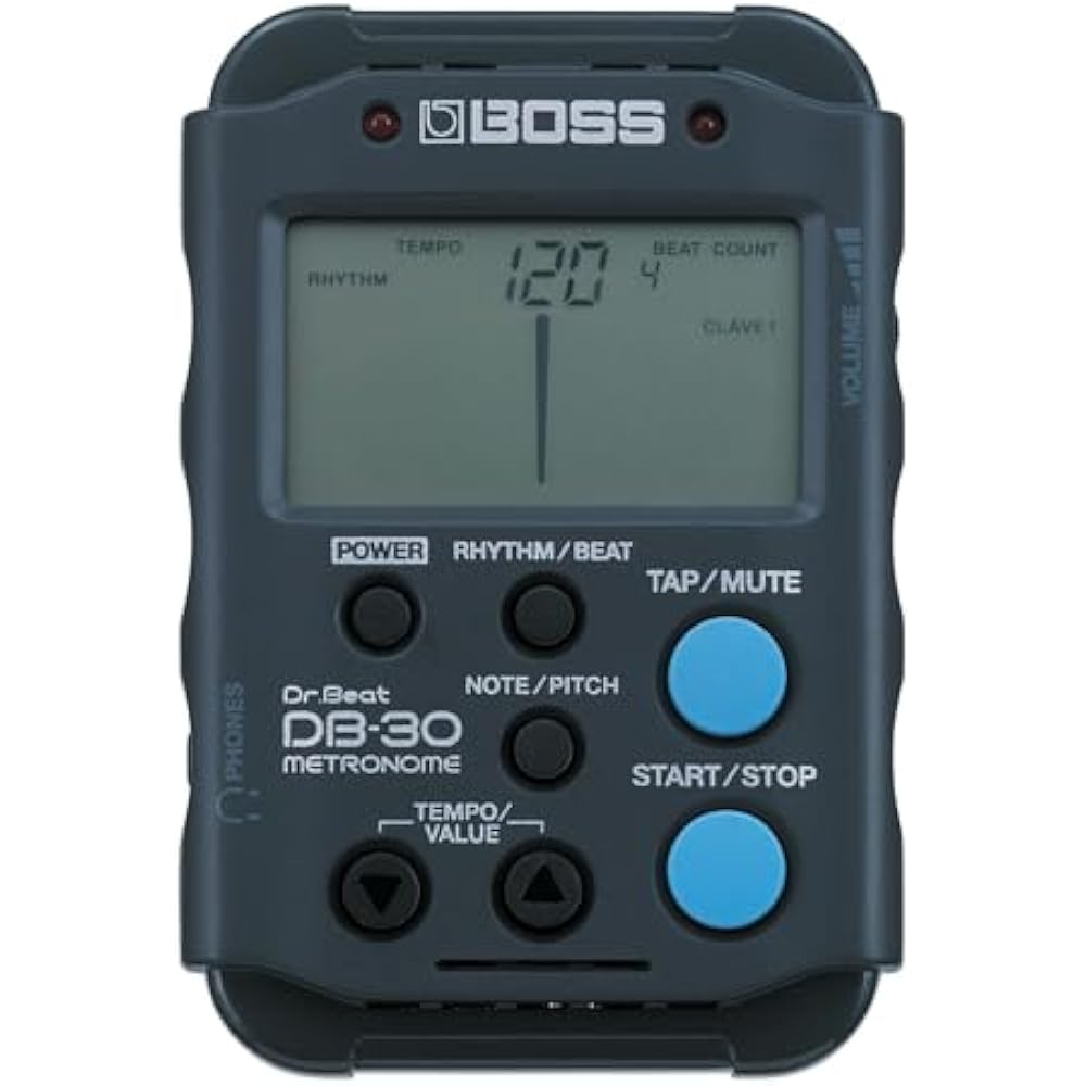 

BOSS Doctor Beats DB-30 Metronome, Versatile Rhythm Training, 24 Beats, 9 Rhythm Types, Easy Temp...