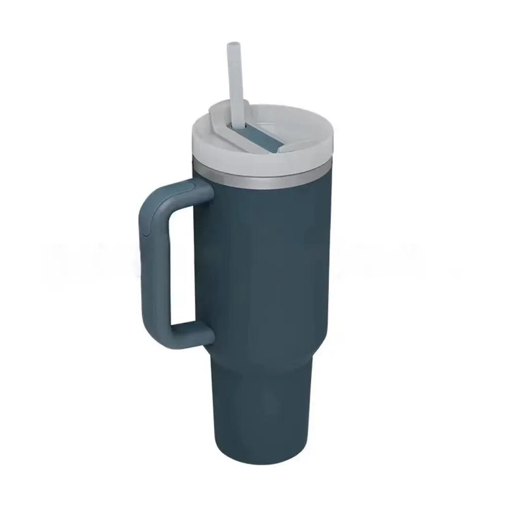 40 Oz Tumbler with Handle Lid Straw 40oz Stainless Steel Water Bottle Vacuum Thermos Cup Travel Thermal Coffee Mug for Stanleys