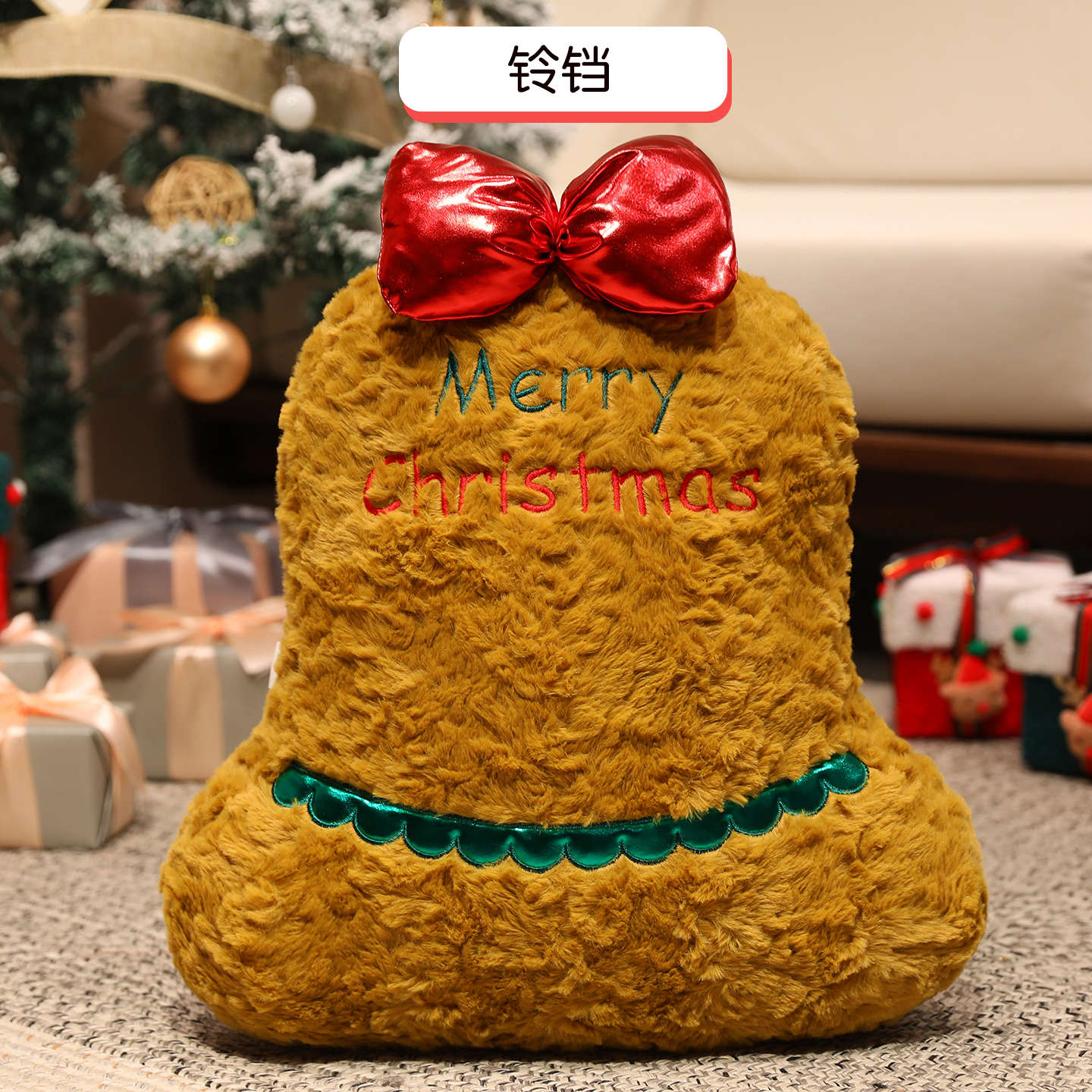 

Stuffed Xmas Holiday Decoration Home Plush Cane Xmas tree Elk Bell Santa Claus ball Plush Doll Christmas Gift Option
