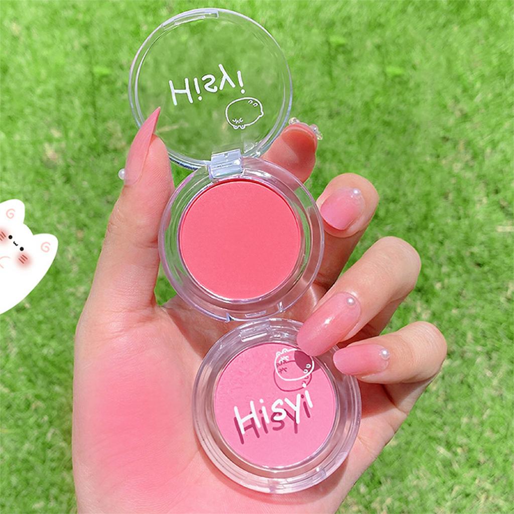 Puderrouge, weiches und bauschiges Wangenrouge, langanhaltendes Rouge, natürliches Wangenrouge für den täglichen Gebrauch, einfach zu verblenden