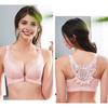 Women Floral Lace Comfort Rose Bra Seamless Front Closure No Underwire Bra Plus Size