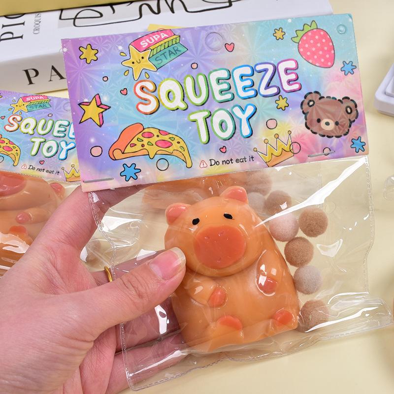 Xiaohongshu Simulation Solid Kapibara Kneading Music Mud Feel Decompression Slow Rebound Decompression Toy