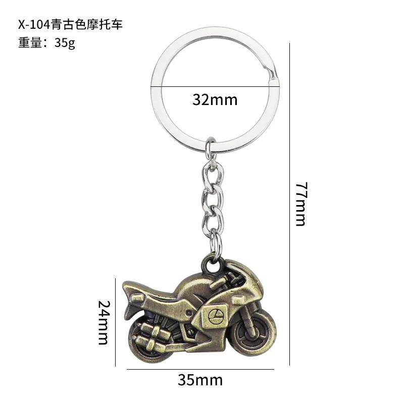 Creative Moto 3D Simulation Keyring Pendant Motorcycle Hobby Metal Stainless Steel Keychain Backpack Pendant Key Ring Chain Gift