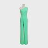 9904 European & American Sexy Sleeveless One-Shoulder High Waist Straight Jumpsuit