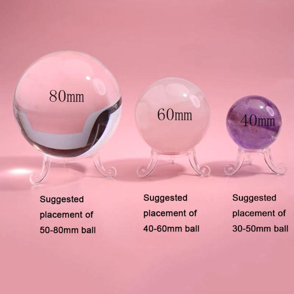 Transparent Crystal Ball Base Triangular Structure Sphere Display Holder  Home