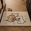 Entry Door Floor Mat Cartoon Door Entry Household Silk Ring Foot Mat Door Dust Removal Advanced Sense Dirt-Resistant Non-Slip Pvc Floor Mat