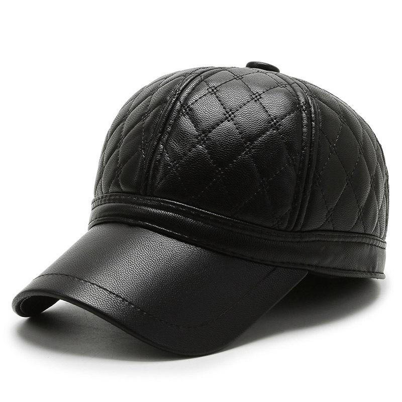 New men's middle-aged and old baseball cap winter velvet thickened warm ear protection cotton hat outdoor cap