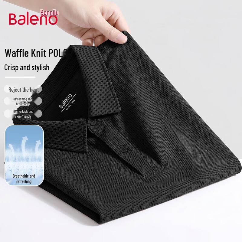 Baleno Men s Summer Waffle Knit Short-Sleeve Polo Shirt 2XL