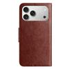For iPhone 17 Pro Case Imprinted Mini Butterfly Leather Wallet Phone Cover