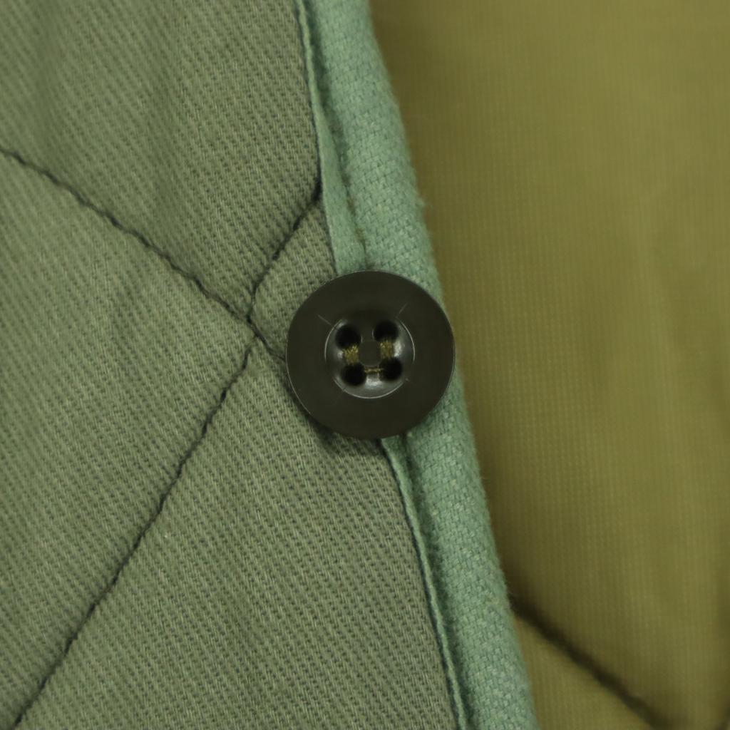 Langarm-Futter gesteppte Jacke khakifarben Füllung aus Baumwolle Herren Gebraucht