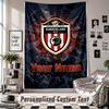 Wall Hanging Tapestry With Custom Name & Text, Sunderland FC Decorative Tapestry For Bedroom