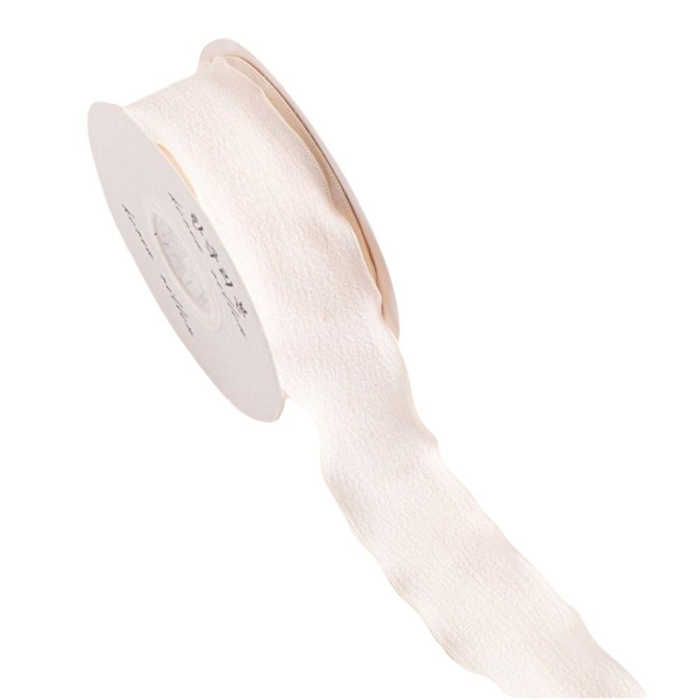 Palce 10 Yardů Skládaná Látková Stuha Bohatá Volánková Skládaná Šifonová Stuha Jednobarevné Stuhy Vlnitý Okraj Dekorace Kytic