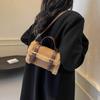 Autumn and winter French niche fashion handbag women's 2025 new foreign plush small square bag high-end shoulder bag