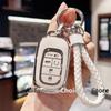 Soft Tpu Key Fob Cover With Lanyard For Honda    Civic Accord Hr-V Pilot Cr-V Car Key Case Protector Holder