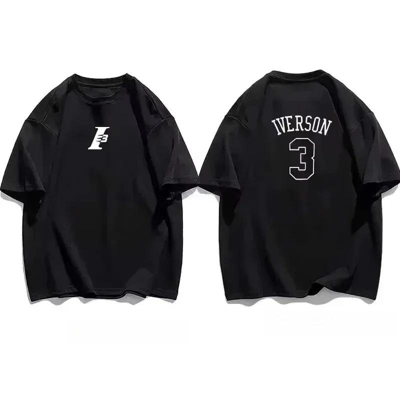 Fashion Women s T-Shirt 2025 New Summer short-sleeved 76ers Iverson S