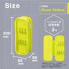 LIHIT LAB XCOA Reversible Clear Pen Light Neon Yellow Case, A3810-5
