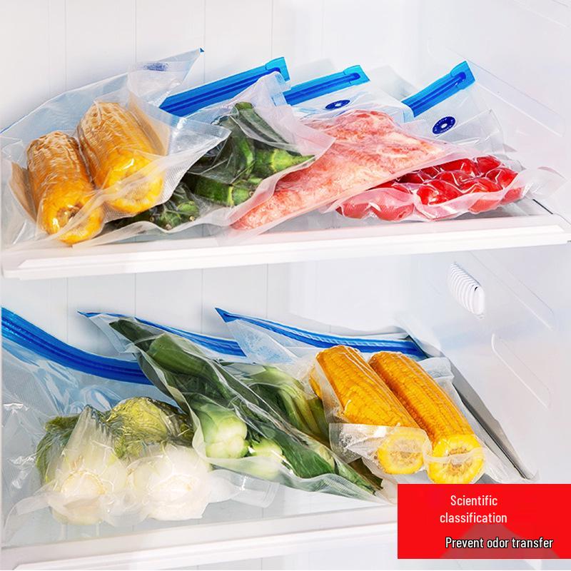 Yuesu Vakuumversiegelungs-Netz-Lebensmittelbeutel - Transparent, mit Reißverschluss, Luftventil, lebensmittelechter Kunststoff