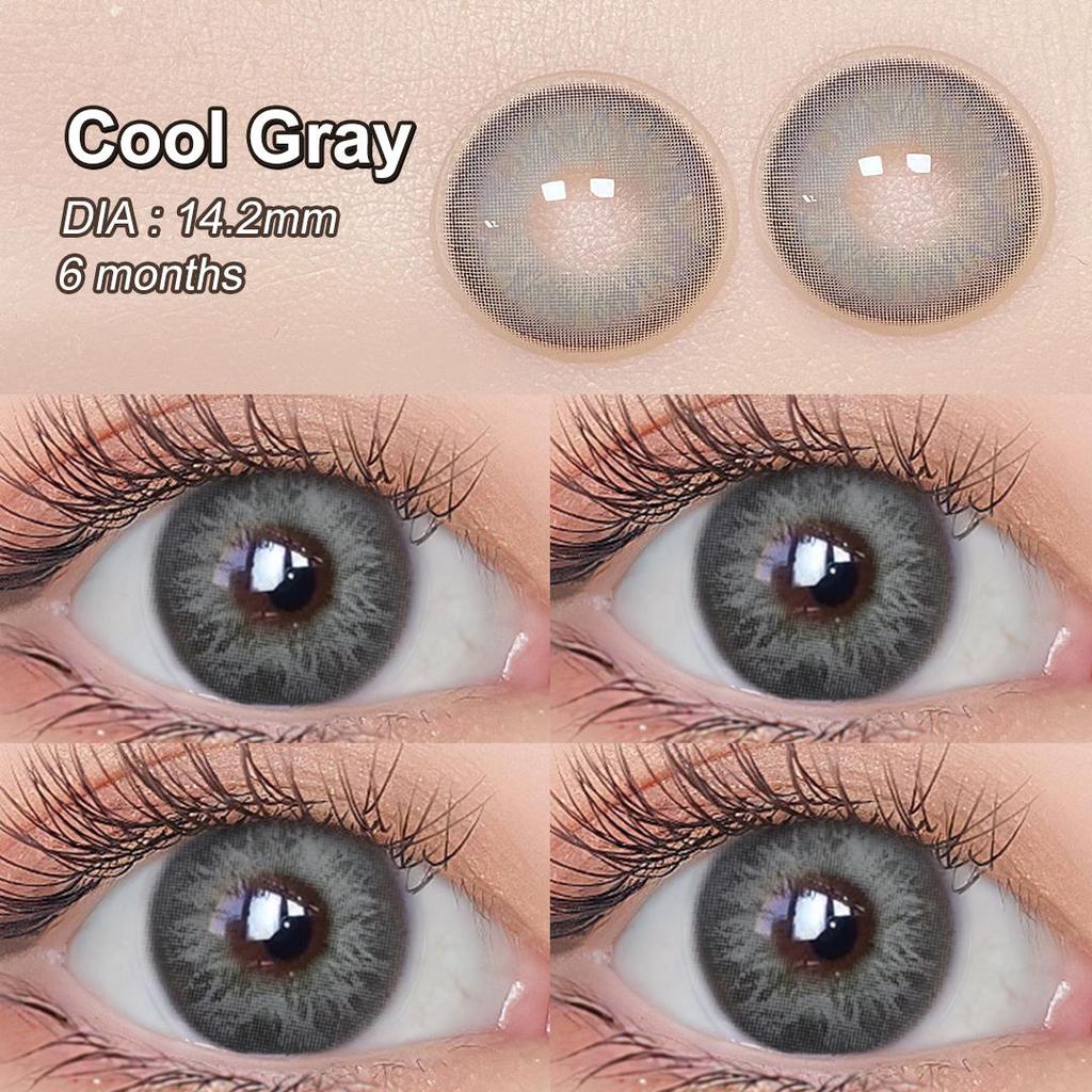 Barevné kontaktní čočky Magister 14,2 mm hnědé/šedé Přírodní kontaktní čočky 1 pár módních čoček Iris Series