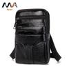 MVA Men's Genuine Leather Crossbody Phone and Waist Bag, Top Layer Cowhide Trendy Shoulder Bag.