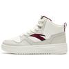 Anta Easy Abrasion Resistant Lightweight Breathable Height Increasing High top Skateboard Shoes Women's White Red 922448002Q-5