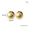 Savi Blogger Silver Brushed Metal Ball Earrings for Cold Wind Temperament