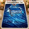 Flanell-Deckebtha bsc Benutzerdefinierter Name Text Personalisierte Weiche Warme Überwurfdecke Heimdekoration Geschenk