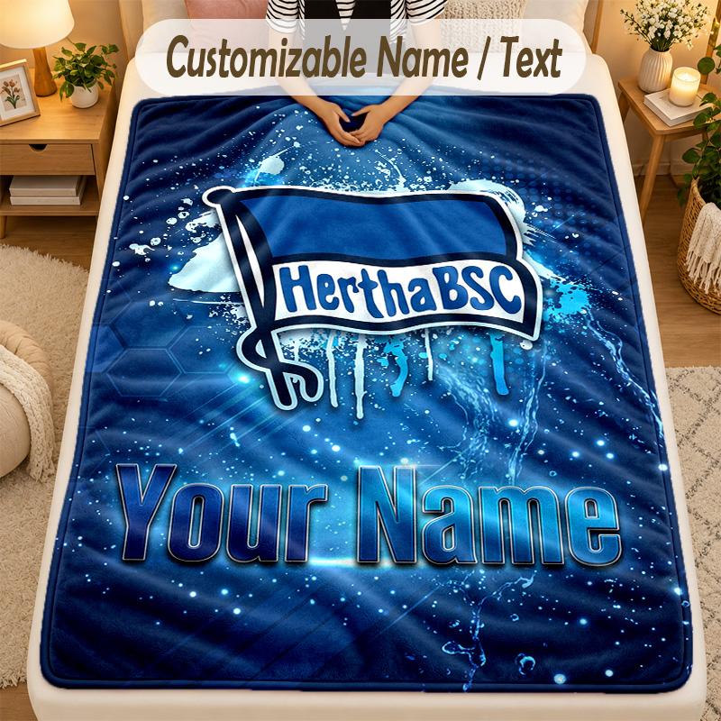 Flanell-Deckebtha bsc Benutzerdefinierter Name Text Personalisierte Weiche Warme Überwurfdecke Heimdekoration Geschenk