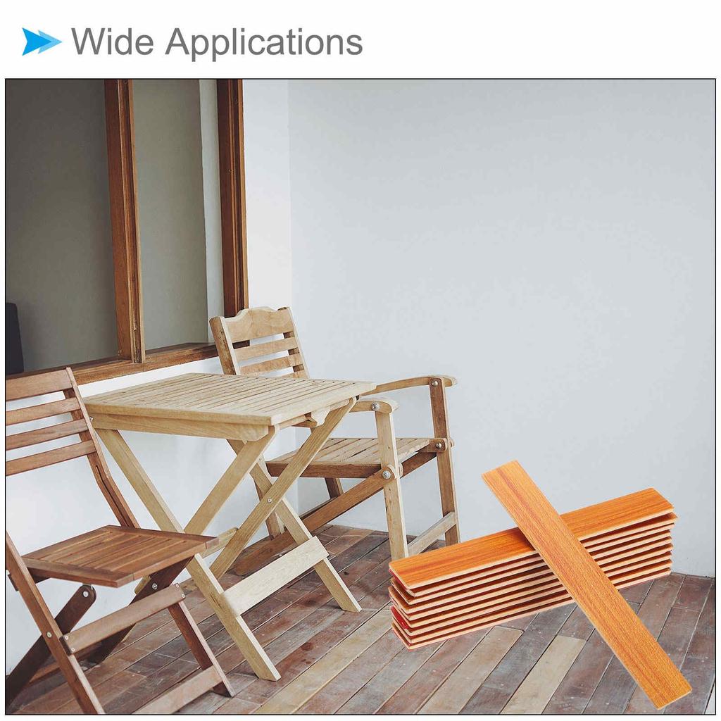 CoCud Dollhouse Flooring, 3.94" Long, Self-Adhesive Miniature Dollhouse Wood Flooring, Peel and Stick - (Use: Dollhouse Decor), Pack of 10