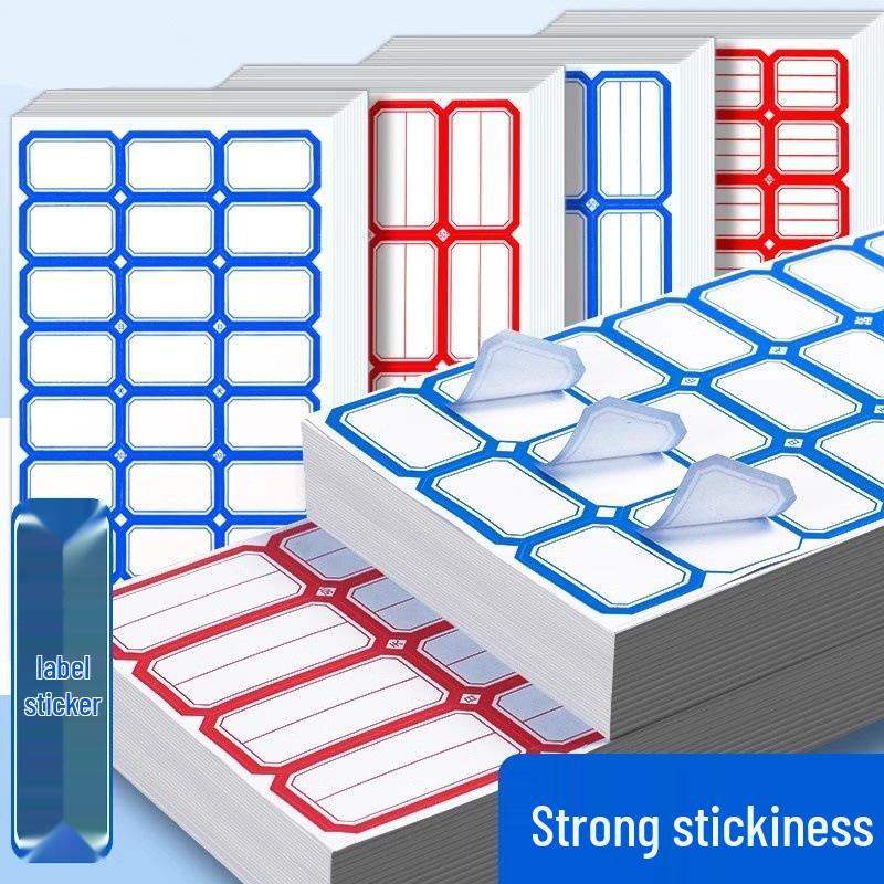 Водонепроницаемые самоклеящиеся наклейки-этикетки для заметок, рукописных имен и ценников Red [201] 38x24mm (10 sheets/240 labels)