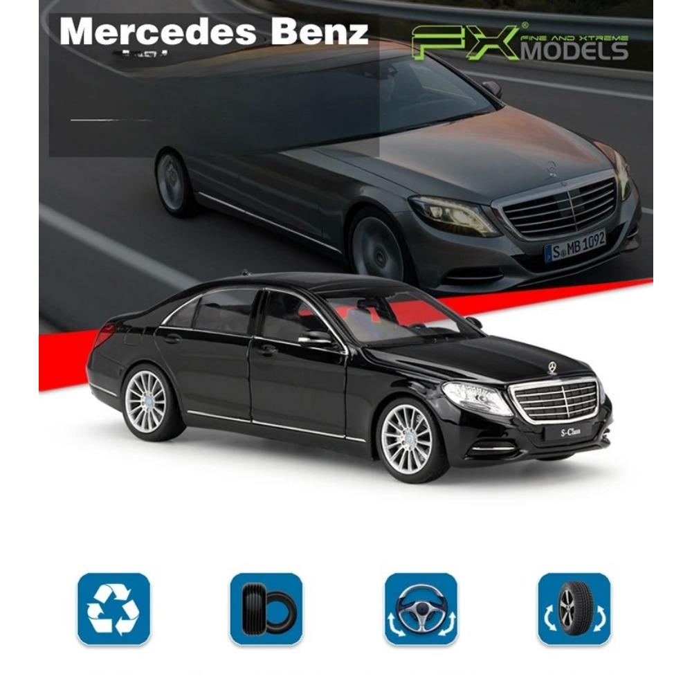 Welly 1/24 Mercedes Benz S-Class S500 Alloy Car Model Diecast Metal Toy Vehicles Car Model High Simulation Collection Kids Gifts