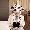 Warm Hat with Jumping Ears Party Stuffed Cow Ox Horn Toy Fleece Cap for Kids