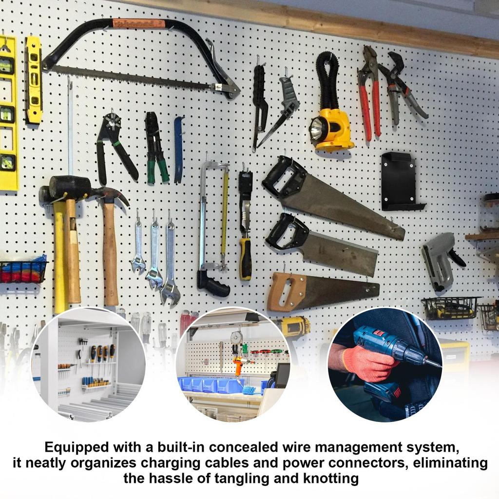 Power Tool Storage Drill Organizer Wall Mount Holder Heavy Duty Utility Shelf Garage Organization For Men Home Improvement