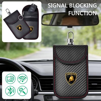 Car Key Case Signal Blocker Bag RFID Shielding Pocket For Lamborghini LP570 LP610 Urus LP700 LP770 Gallardo Aventador Accessory