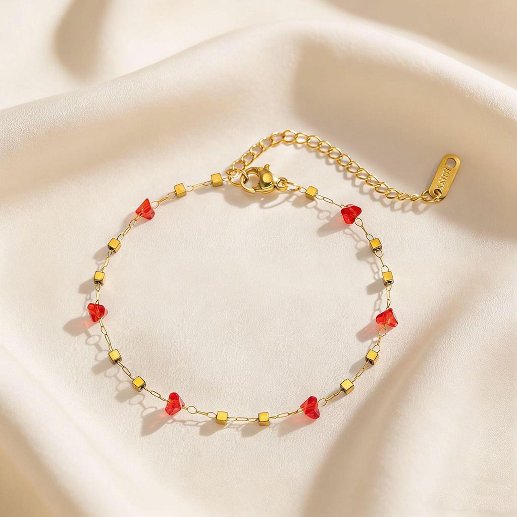 Elegant 18K Gold Titanium Steel Bracelets: European & American Fashion, Non-fading, Women's Versatile Personality Hand Jewelry