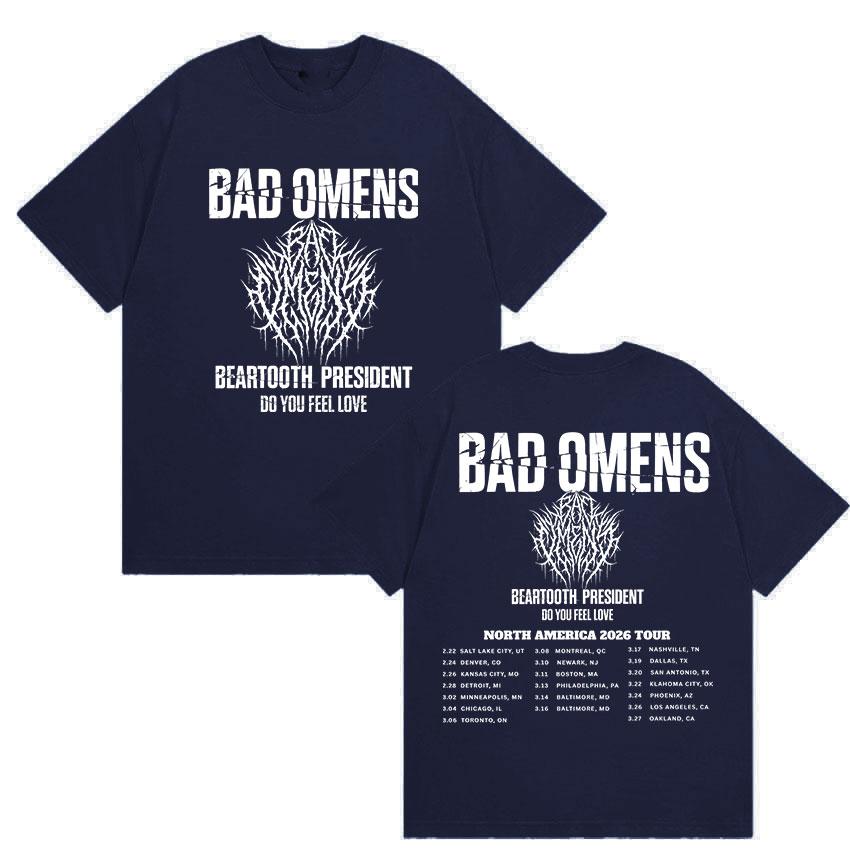 Rock Band Bad OUnisexs Tour 2026 Graphic T Shirts Unisexs Casual Fashion Cotton Short Sleeve Tshirt Y2k Unisex Gothic Clothing Tees