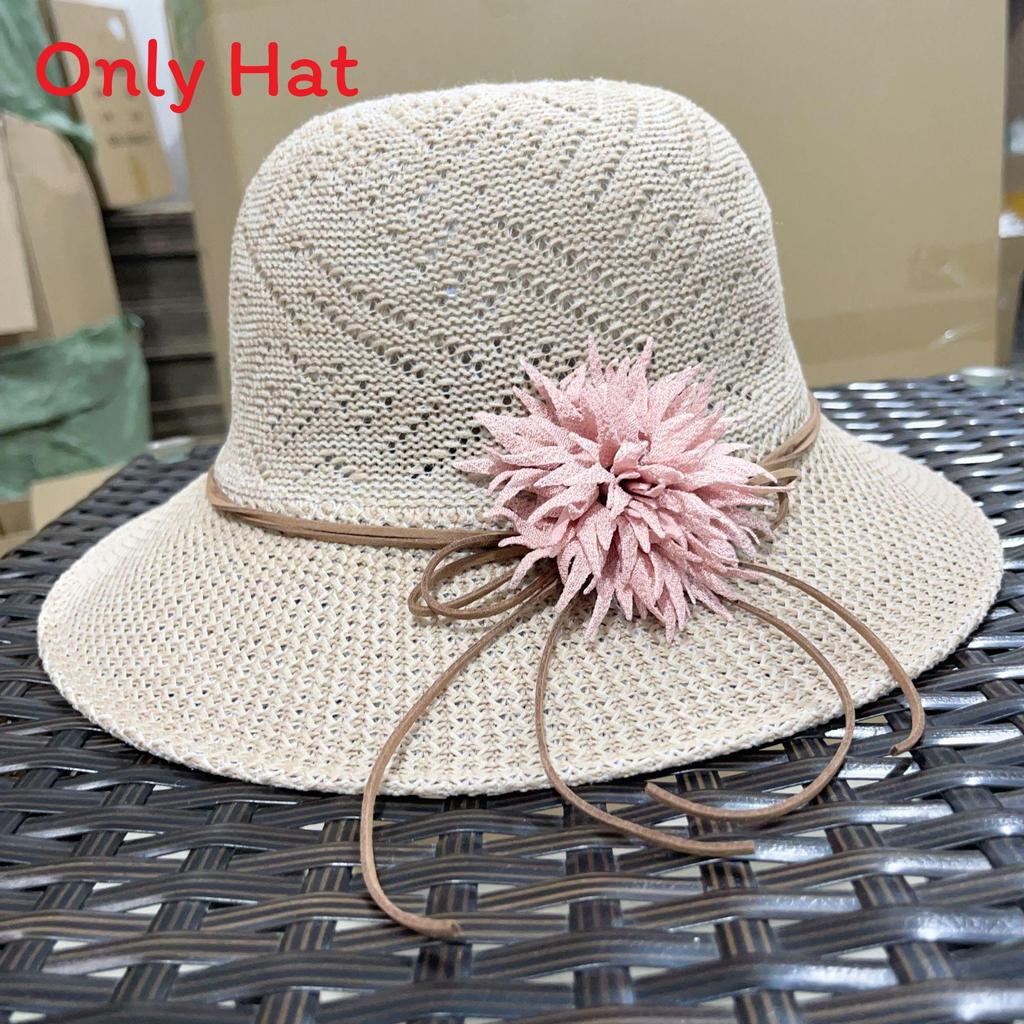 Summer Straw Hat With Big Brim For Sun Shade And Outdoor Activities