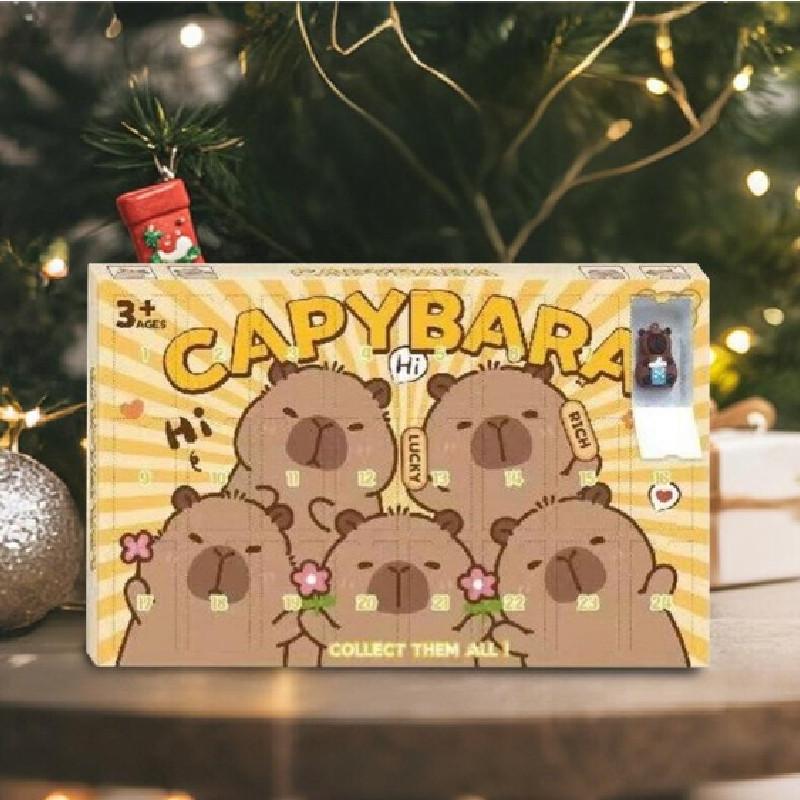 Countdown Christmas Capybara Calendars Blind Box Toy Figures Gift Decorative