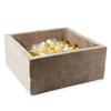 Dry Pool 90X90X40 Velvet Soft Dark Beige With 400 Balls: Transparent, White, Beige, Gold