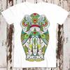 Zenart Patterned Elephant Unisexdala Chakra India Ornaunisext Animal Fashion Design T Shirt Top 8389 Vintage Stylish Slightly