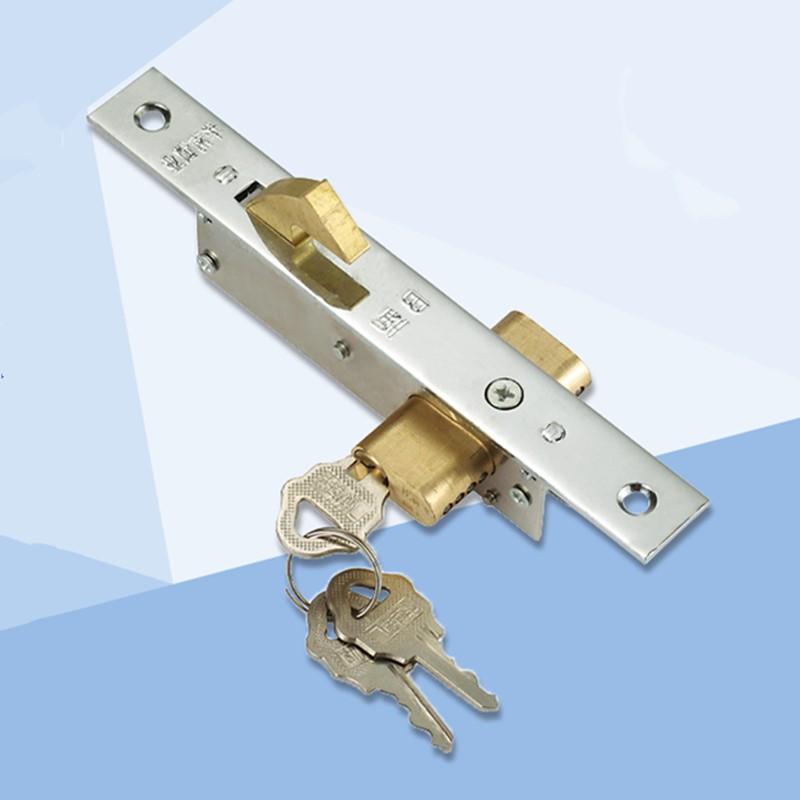 Door Hook Lock Sliding Door Lock Replacement Security Lock with Keys for Kitchen Balcony Accessories for 30-42MM Door Thickness