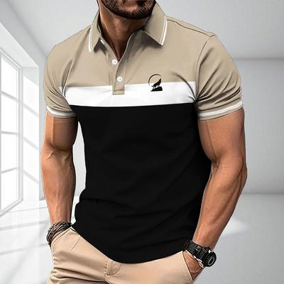 Men Clothes Summer Street Fashion Stripe 3D Polo Shirt Men Casual Tops Polo Shirt .