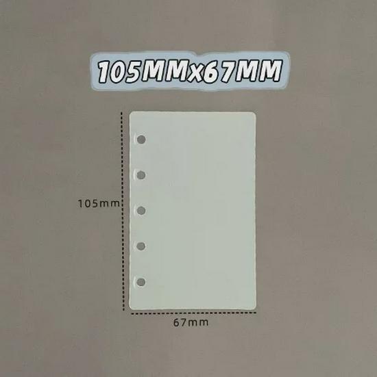 PVC Glitter Transparent A7/M5 Loose-Leaf Notebook & Storage Set