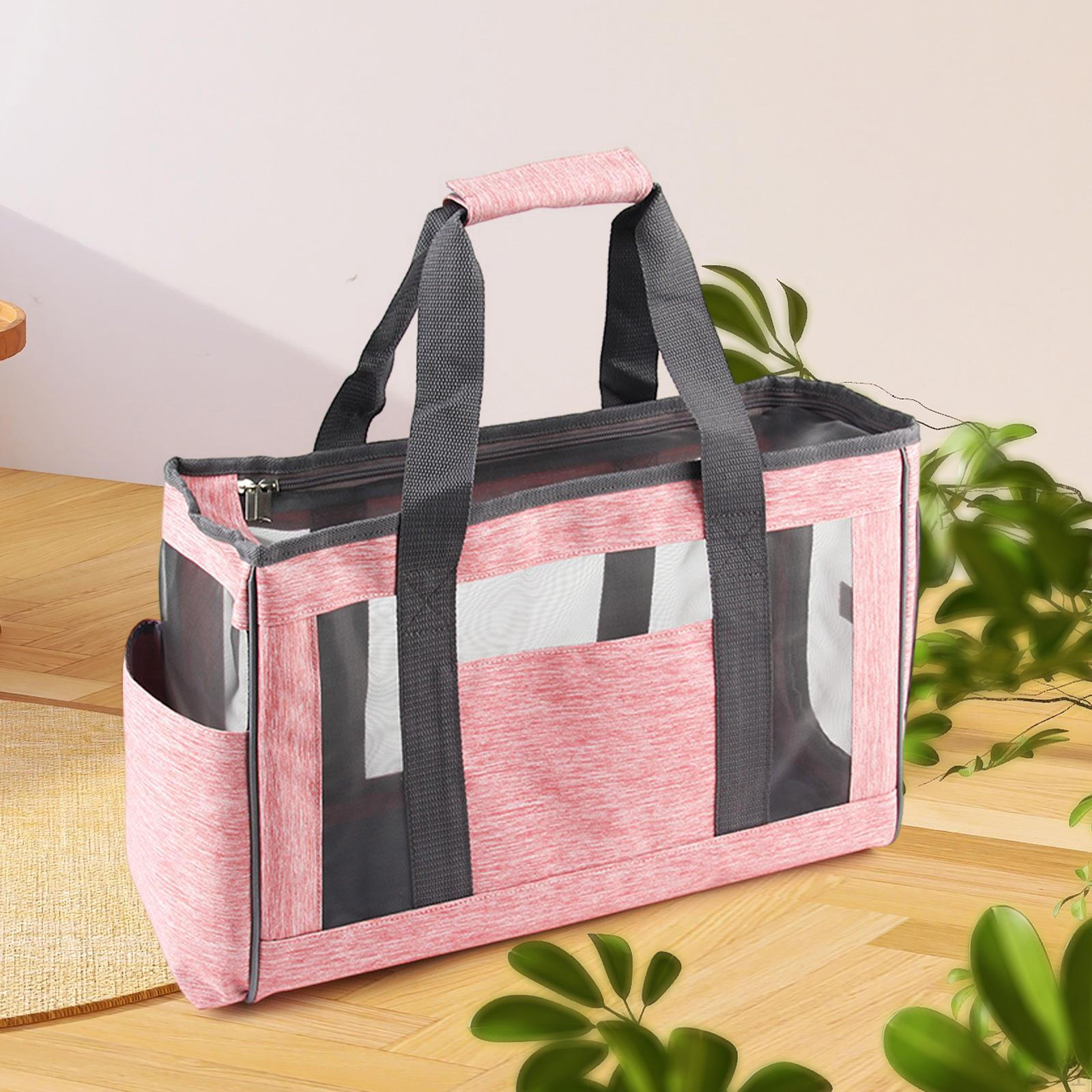 

Сумка-переноска для собак. М’яка, міцна, портативна з сіткою. Сумочка для домашніх тварин рожевий