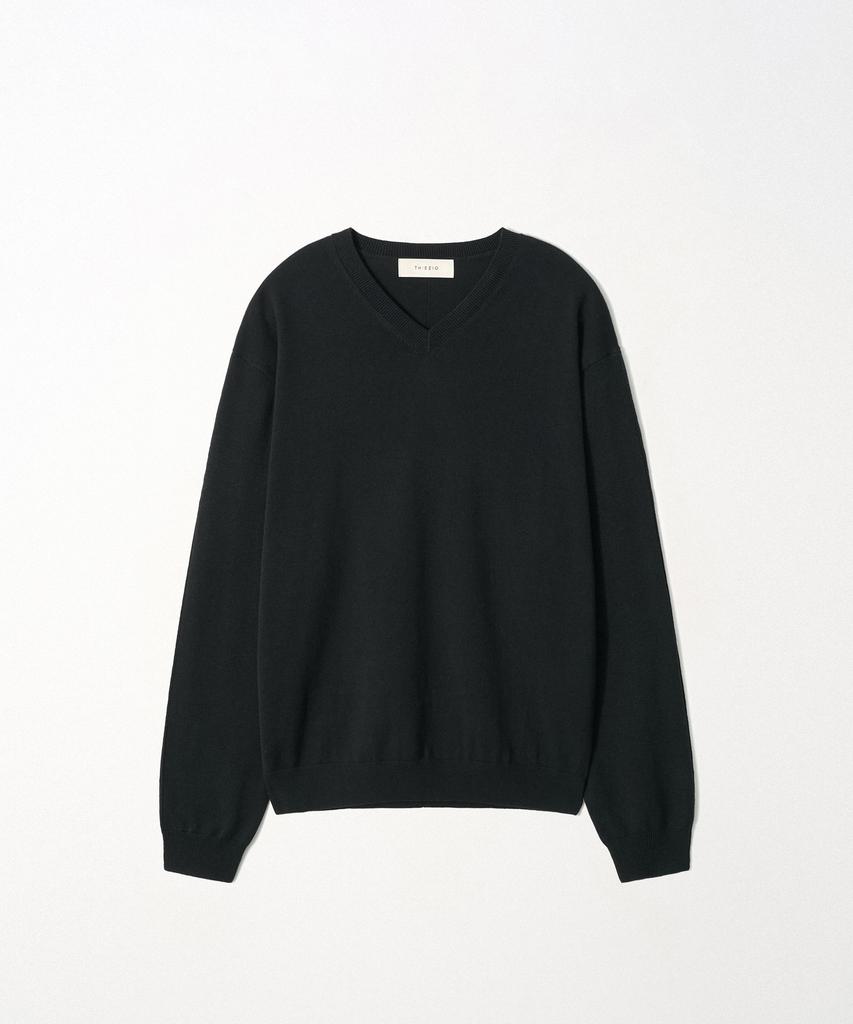 EZIO Essential V-Neck Knit_Black
