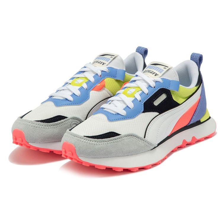 Puma Unisex Future Rider Vintage Sneakers White Blue Pink 387672-07