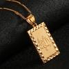 Gold Color Islamic Allah Pendant Charms Choker Necklace Religious Muslim Jewelry