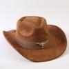 Popular European and American Classic Suede Western Cowboy Hats, Men's and Women's Retro Fashion Cowboy Hats