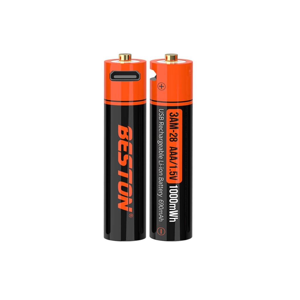 Micro-USB 1,5V AAA-Größe Li-Ionen Wiederaufladbare Batteriezelle 1000 mWh 690 mAh USB-Laden aaa Batterien