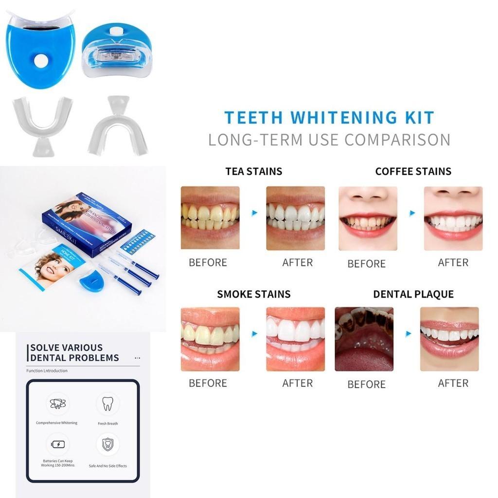 Wybielający Zestaw Uśmiechu Lampa Światła do Zębów Zestaw Wybielacz do Zębów Higiena Jamy Ustnej Biały